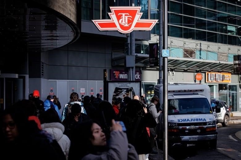 Toronto Transit Commission signage is pictured on Jan. 26, 2023. Police will increase their presence on public transit after a surge of violent incidents on the TTC.
