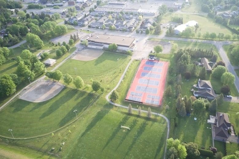 aerial shot Centennial Park Manotick