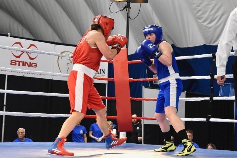 Kaitlyn Clark during the 2019 match that would win her a national championship.