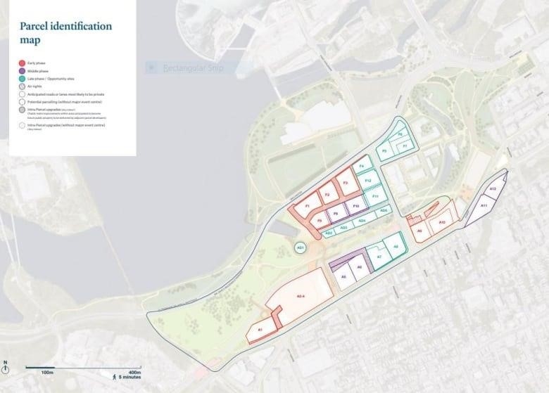 A map of LeBreton Flats, divided into lots.