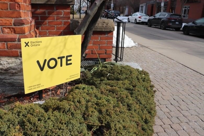 An Elections Ontario voting sign.