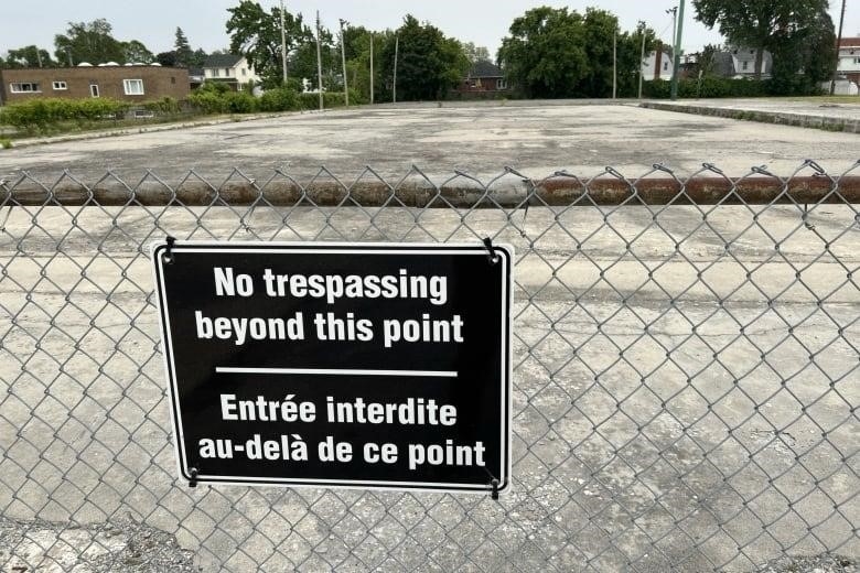 Former Bob Turner Arena site in Cornwall, Ontario, June 2023