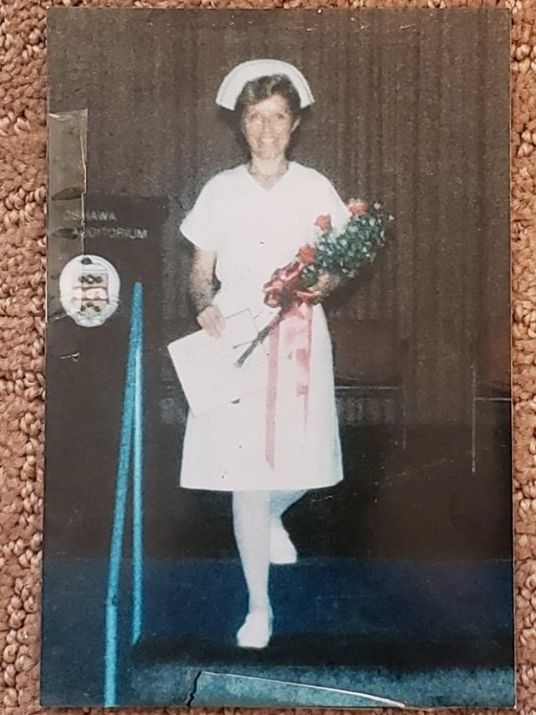 Joanne Winacott graduated with a nursing degree in 1985. Rout was in attendance for the ceremony at the Oshawa Auditorium. 