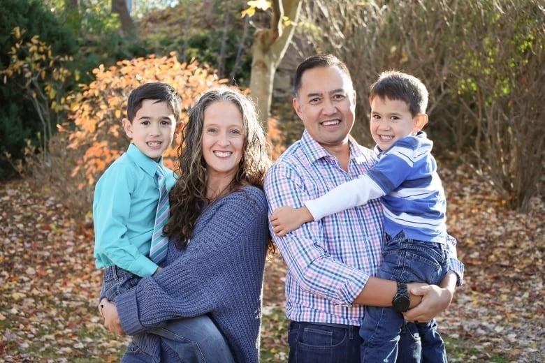 Leanne Argoso with her husband, Dennis and her sons, Callen and Grayson.