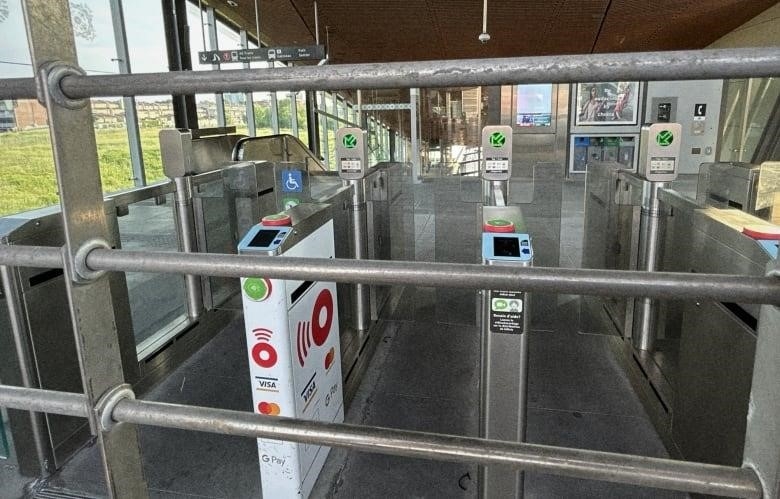 Pimisi station during July 2023 LRT shutdown Ottawa