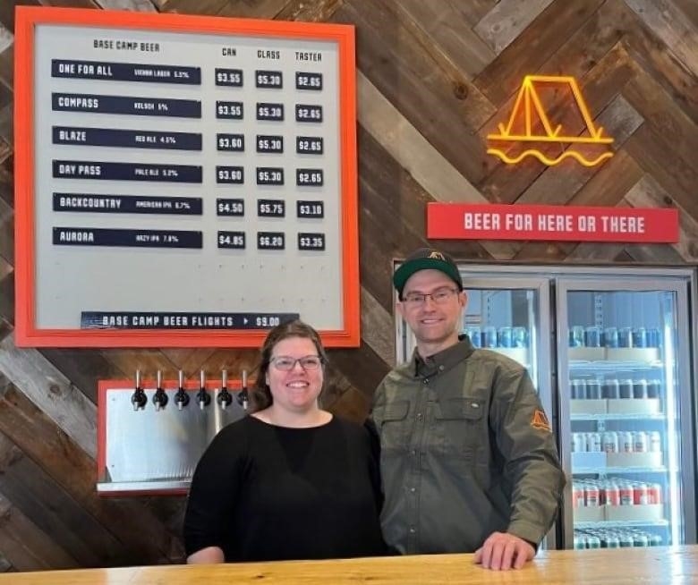 Rebecca and Justin Francis at Base Camp Brewing Company, Almonte