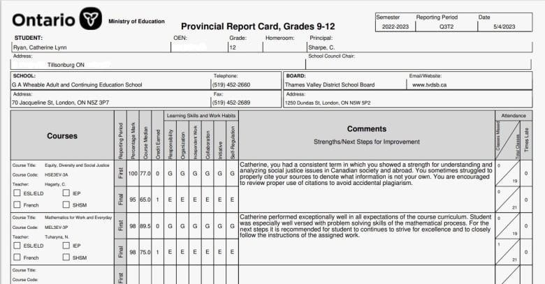 Cathy Ryan achieved a 98 per cent in Mathematics for Work and Everyday and 95 per cent in Equity, Diversity and Social Justice.