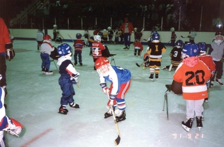 skating practice, Bob Turner Memorial Centre, Cornwall, Ontario, 1991