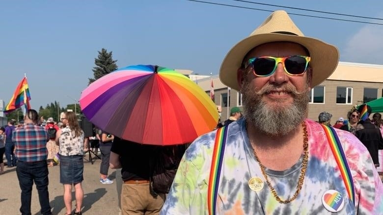 Westlock mayor Ralph Leriger joins Pride celebrations as residents paint a rainbow cross walk for the first time in the rural Alberta town. The council voted unanimously to support the initiative, despite vocal opposition from some residents. 