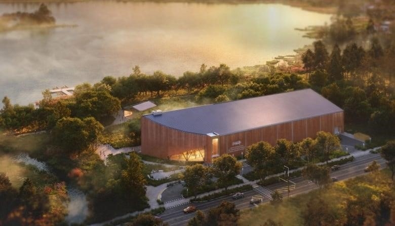An architect's rendering of the new Canadian Canoe Museum. 