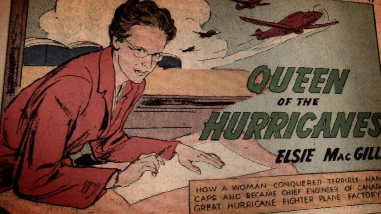 A comic book page that reads  "Queen of the Hurricanes: Elsie MacGill"