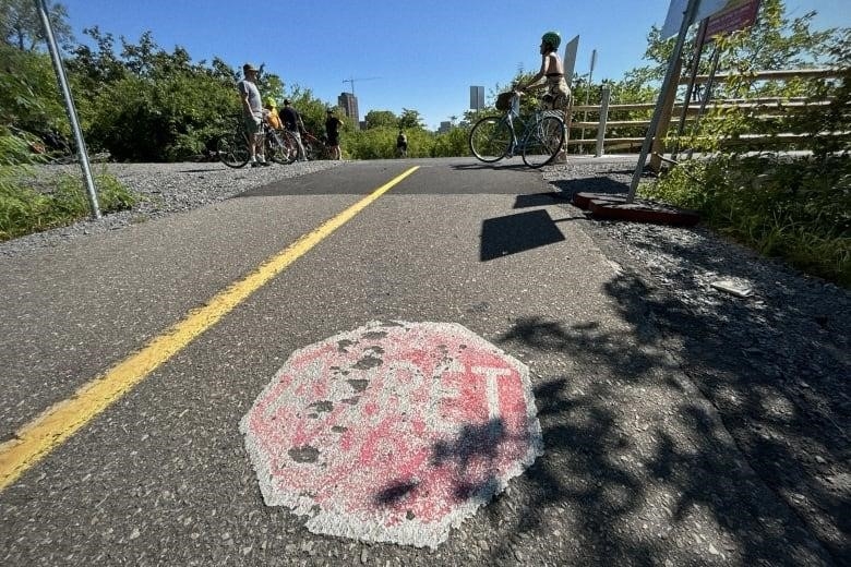 users of Chief William Commanda Bridge August 6 2023 Ottawa